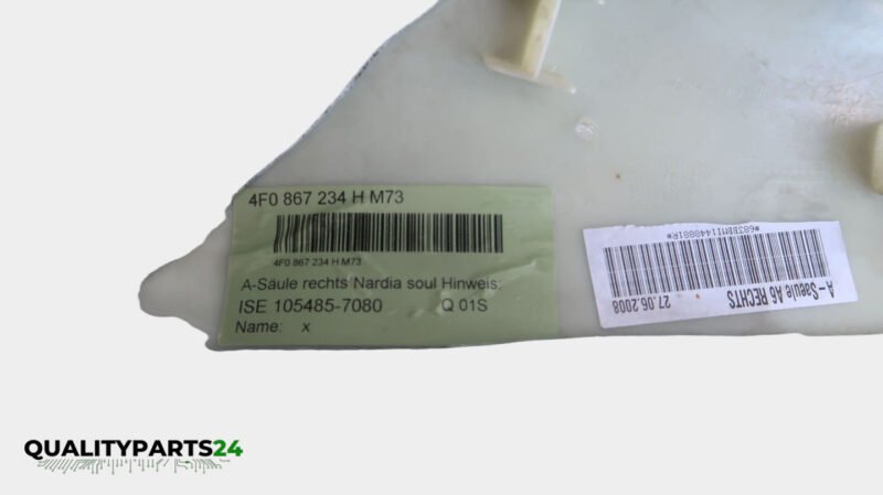 Audi A-Pillar Trim 4F0867234HM73 (ISE) - Image 2
