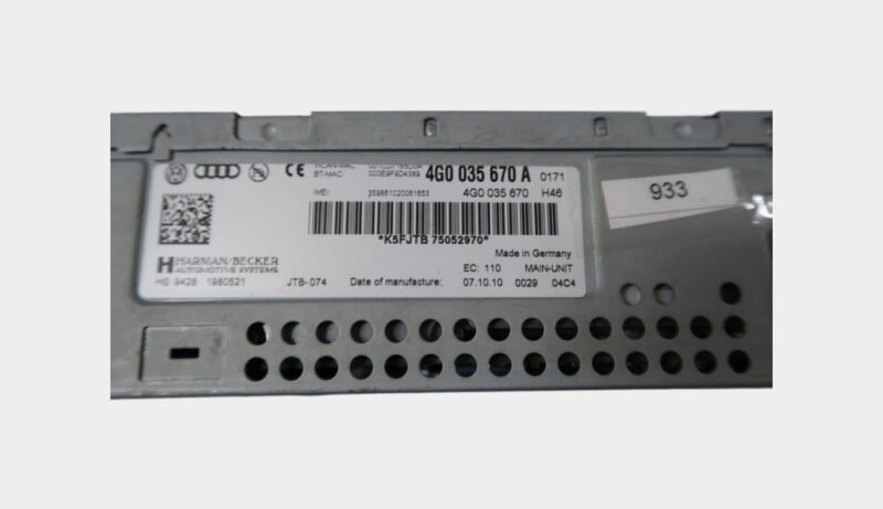 Audi Head Unit 4G0035670A (Harman/Becker) - Image 2