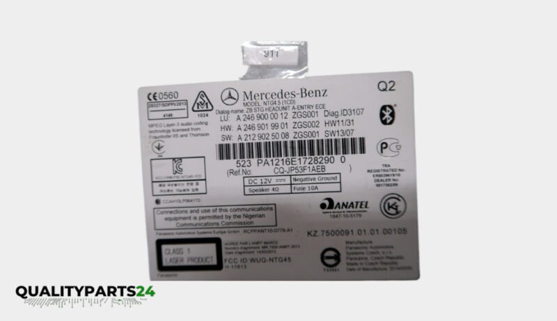 Mercedes-Benz Head Unit A2469000012 (Panasonic) - Image 3