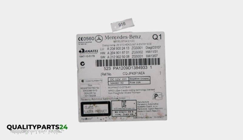 Mercedes-Benz Headunit A2049002413 (Panasonic) - Image 3